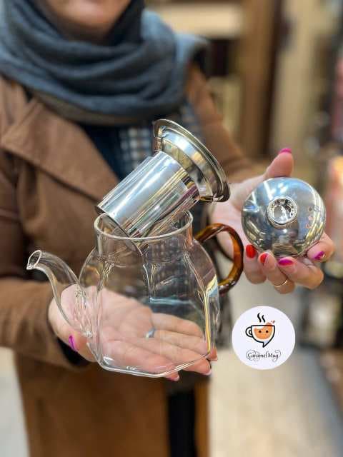 قوری پیرکس شعله مستقیم چند ضلعی — تصویر ۲