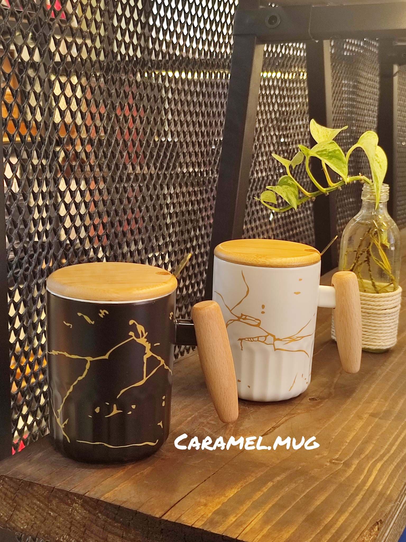 ماگ ماربل دسته بامبو