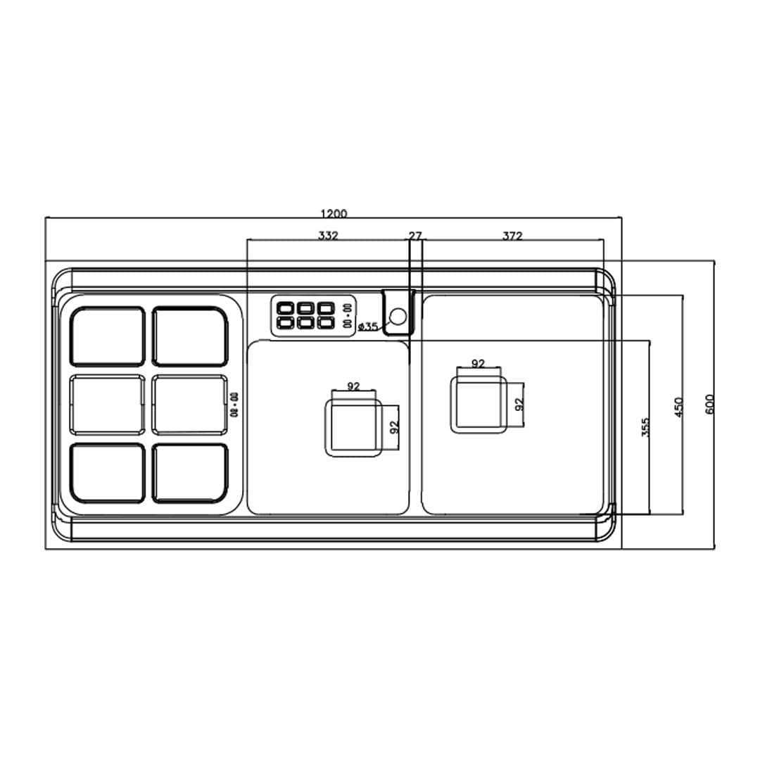 سینک دو لگنه باکسی 855 روکار — تصویر ۲