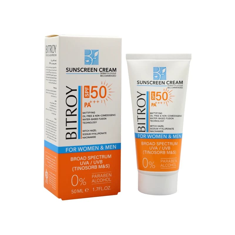 ضد آفتاب فيوژن واتر پوست و خشک نرمال بیتروی SPF 50