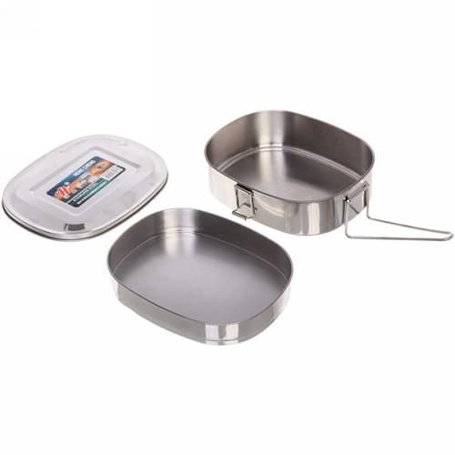 ظرف غذا استیل دوطبقه استیل سایز17 — تصویر ۲