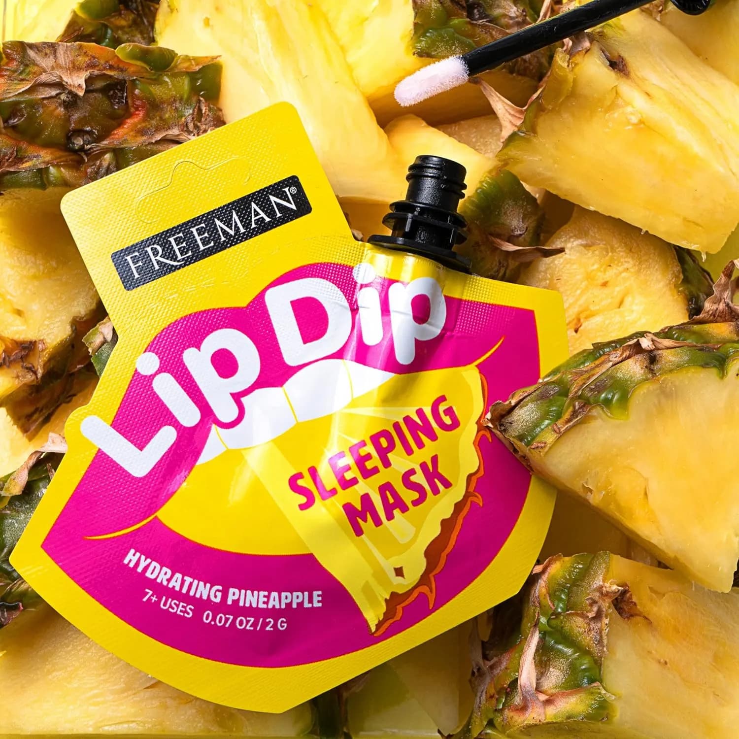 ماسک لب شبانه فریمن مدل Lip Dip – آبرسان و نرم‌کننده با عصاره آناناس — تصویر ۴