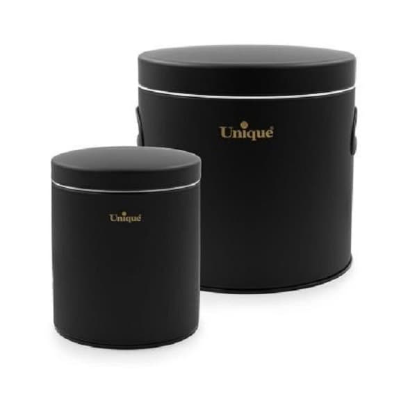 سطل قند وشکر مشکی یونیک 7+3 لیتری — تصویر ۳