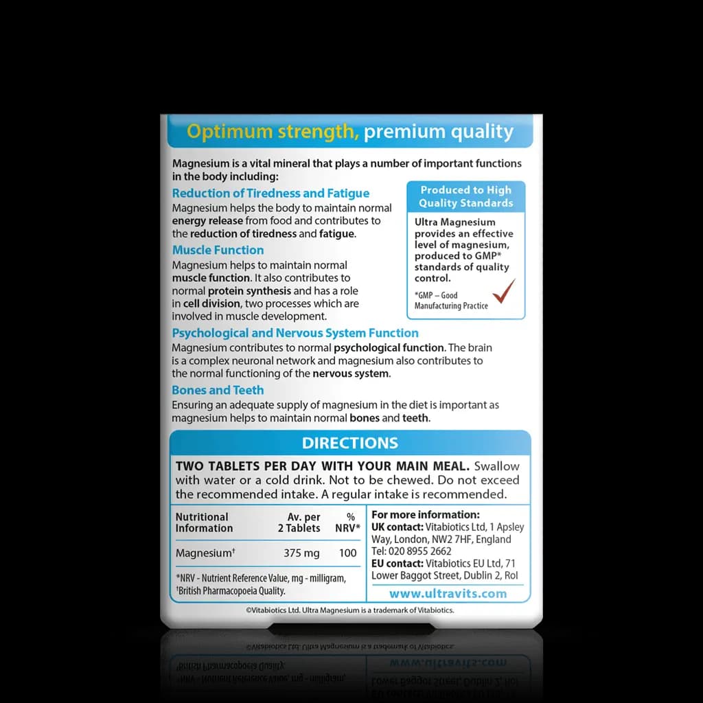 قرص اولترا منیزیم ویتابیوتیکس بسته 60 عددی (Ultra Magnesium) — تصویر ۳
