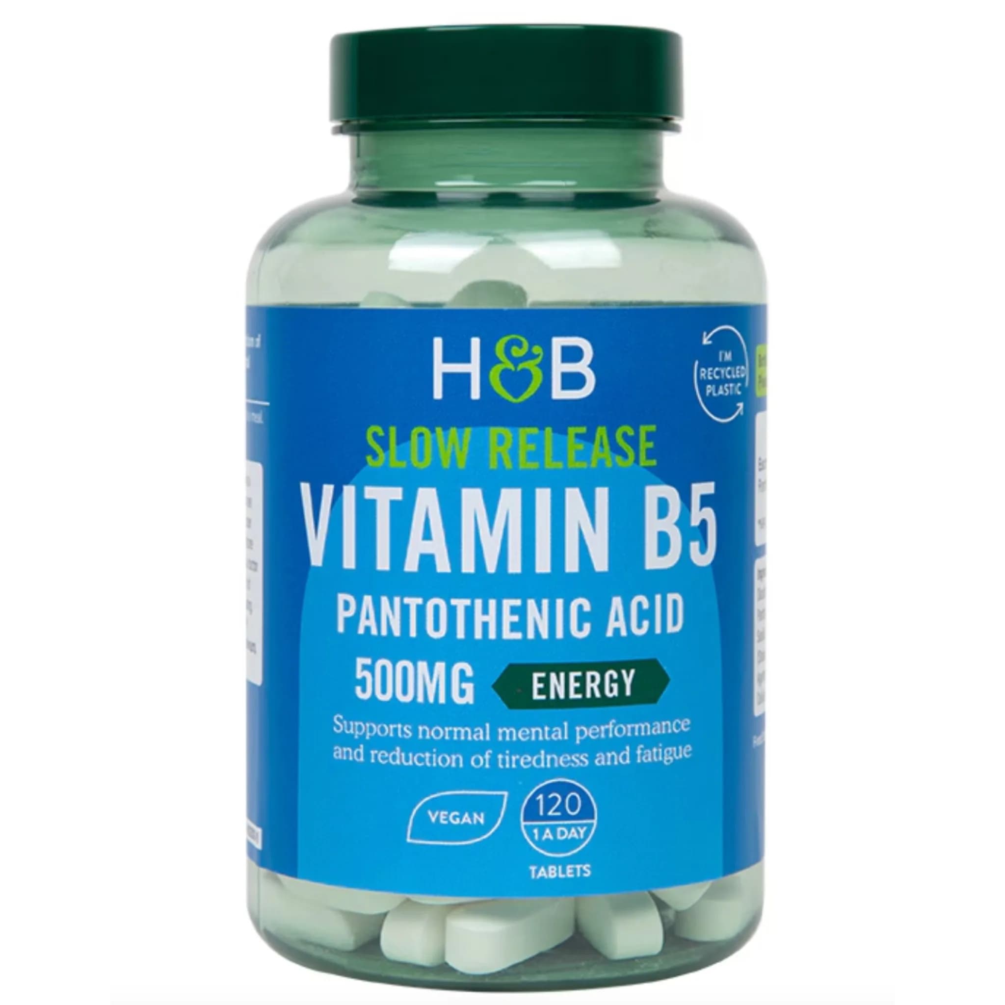ویتامین B5 دوز ۵۰۰ میلی‌گرم H&B تعداد ۱۲۰ عددی