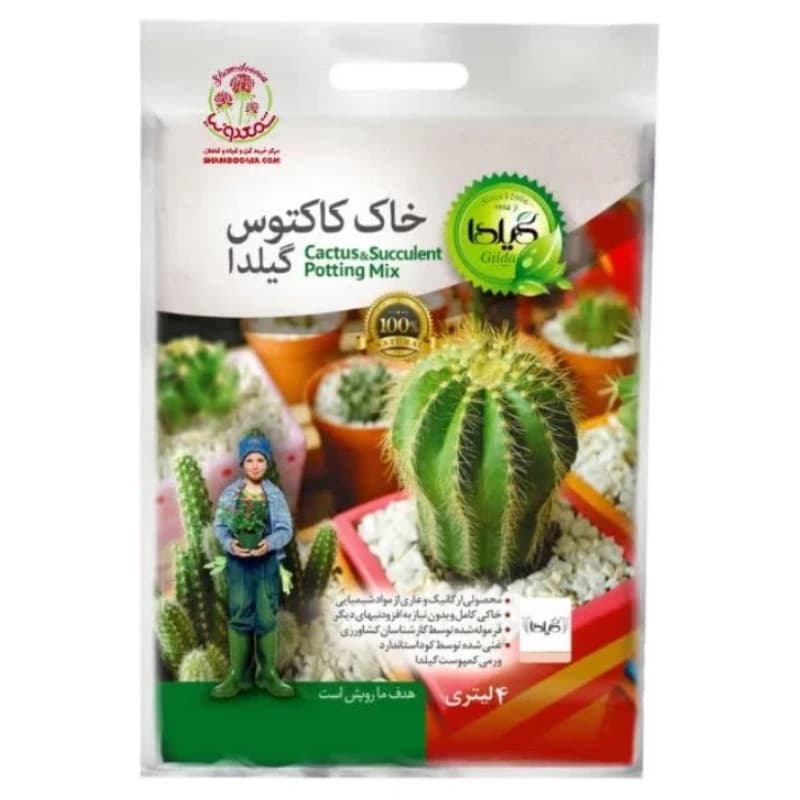 خاک کاکتوس گیلدا | خاک مخصوص کاکتوس و ساکولنت با زهکشی عالی — تصویر ۲
