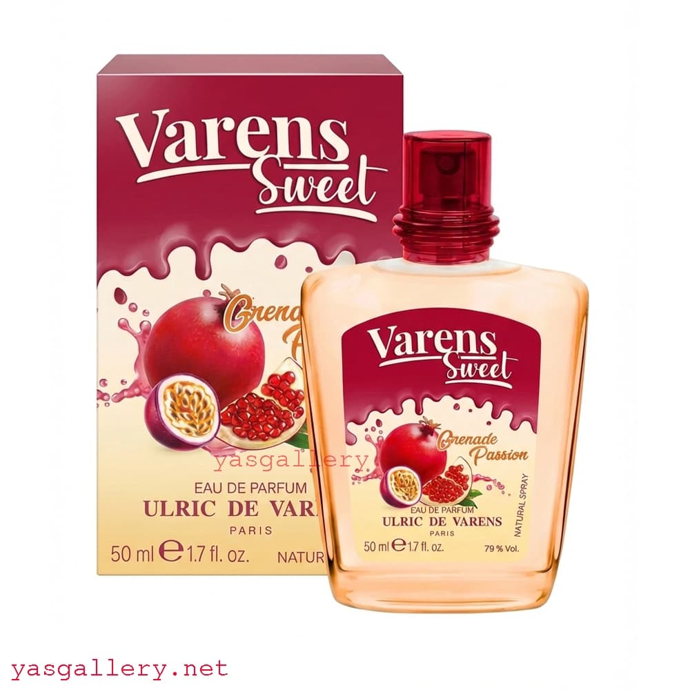ادکلن وارنز سوییت زنانه با رایحه انار و پشن فروت Varens Sweet Grenade Passion 50 ml — تصویر ۲