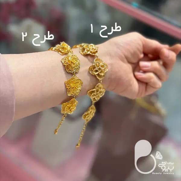 دستبند فلاور طرح طلا — تصویر ۶