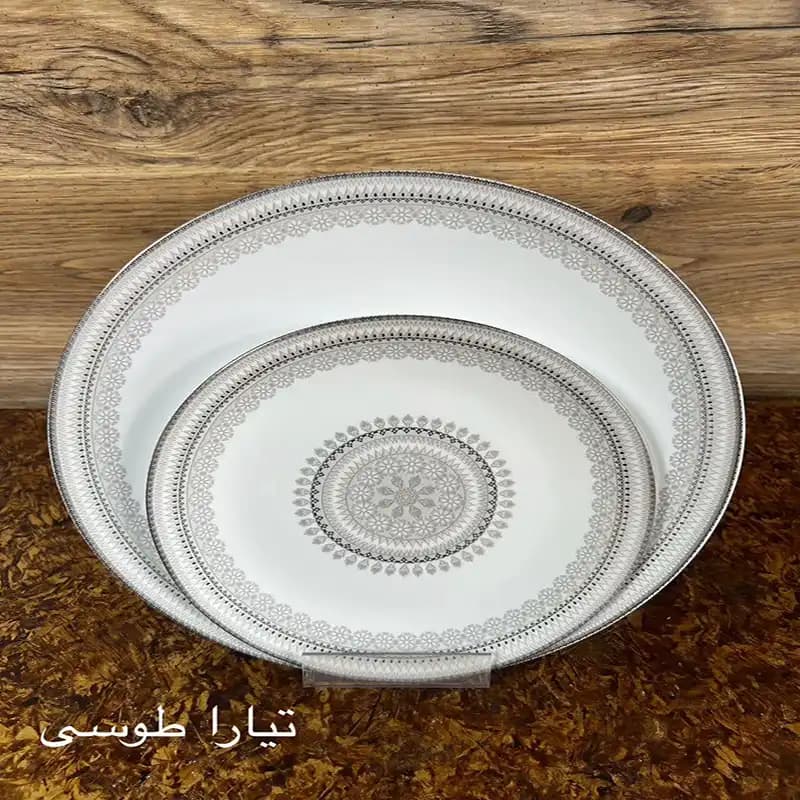 سرویس غذاخوری آرکوپال 26 پارچه شش نفره گرد تیارا طوسی