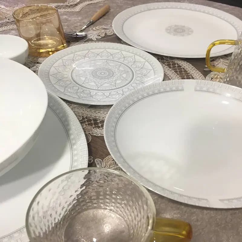 سرویس غذاخوری آرکوپال طرح اطلس طوسی — تصویر ۲
