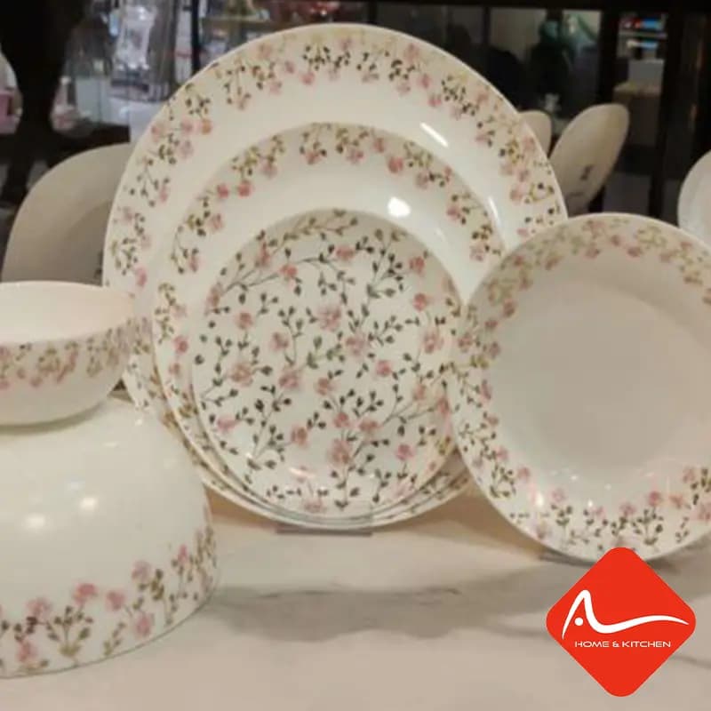 سرویس غذا خوری آرکوپال طرح ناتالیا صورتی — تصویر ۲