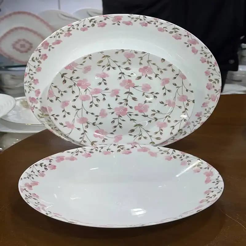 سرویس غذا خوری آرکوپال طرح ناتالیا صورتی — تصویر ۳