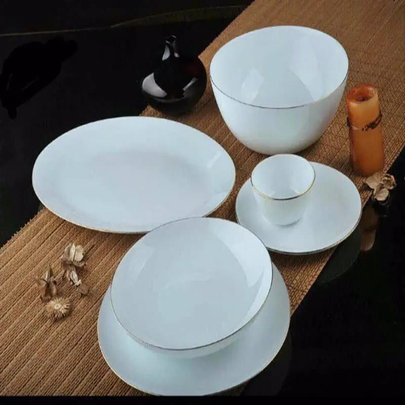سرویس غذاخوری آرکوپال 26 پارچه گرد لب طلایی — تصویر ۲