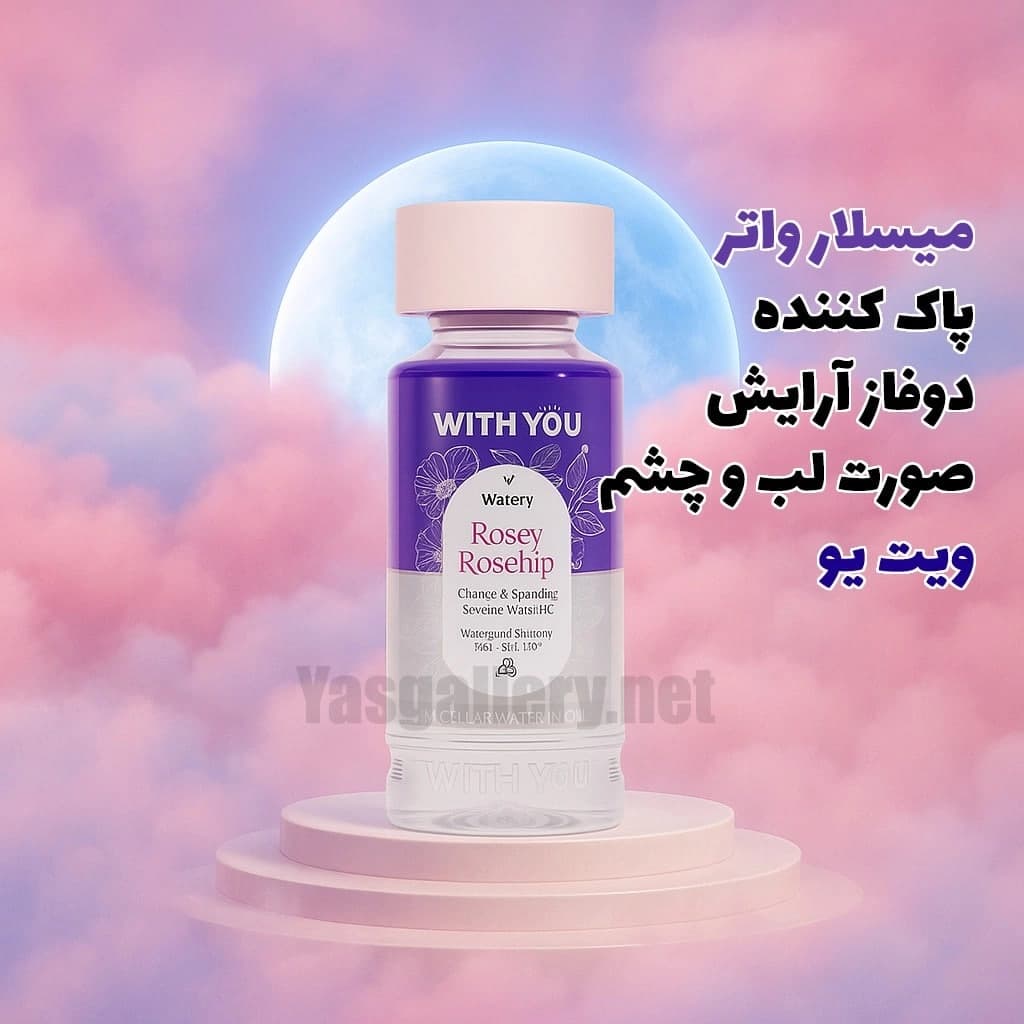 میسلار واتر پاک کننده دوفاز آرایش صورت لب و چشم ویت یو With You Micellar Water in Oil 200 ml — تصویر ۲