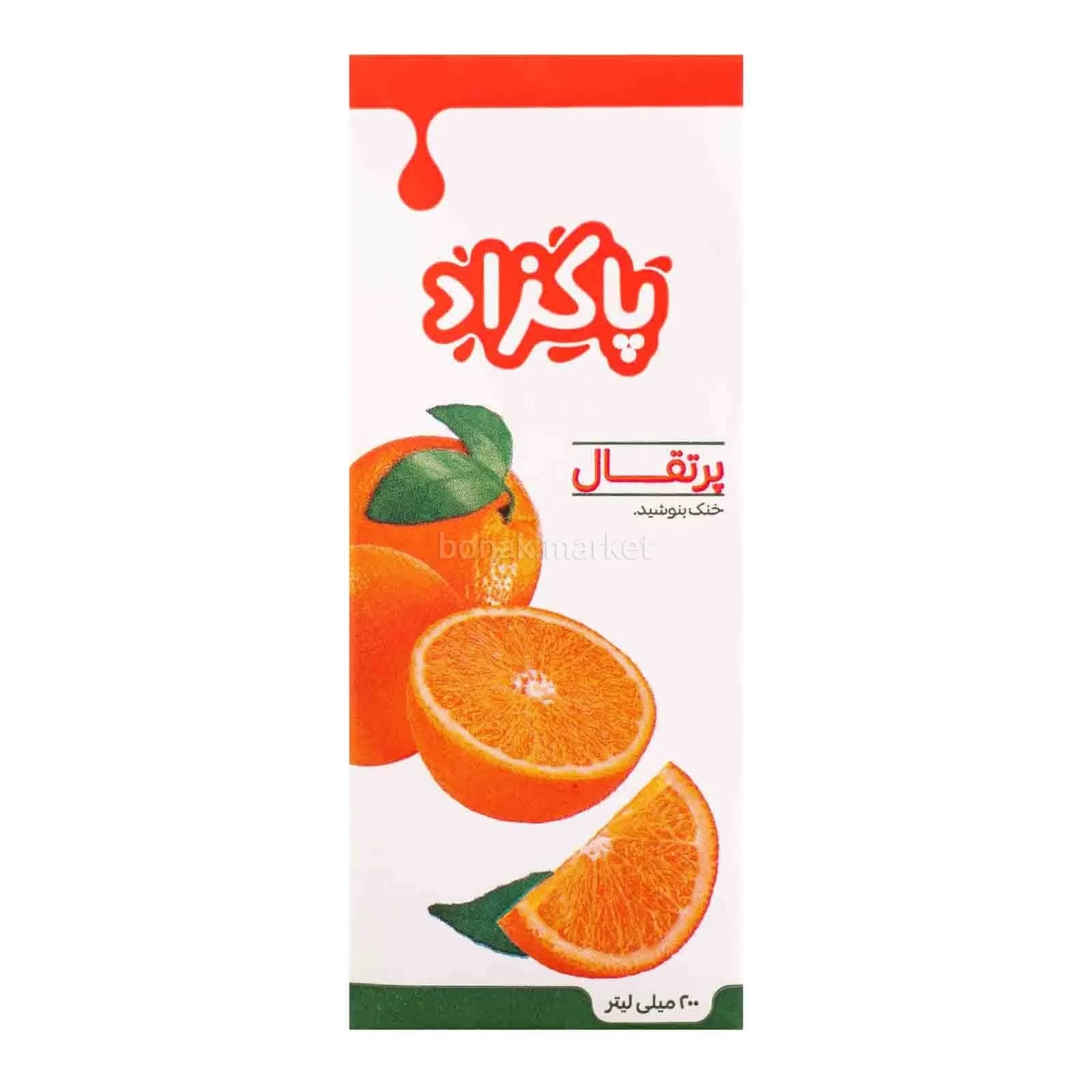 آبمیوه پرتقال پاکناز 250 سی سی