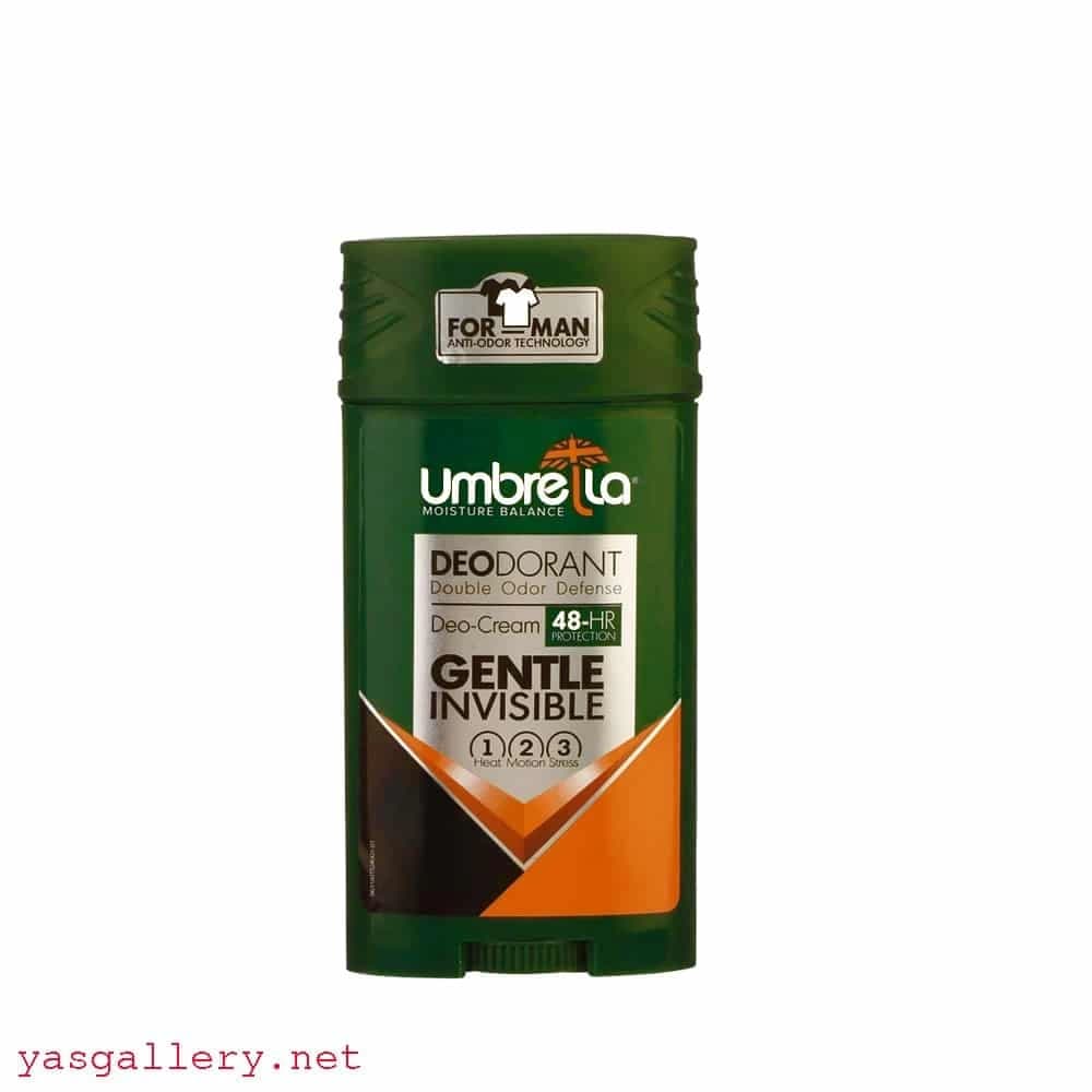 استیک کرمی ضد تعریق آمبرلا مردانه سبز Umbrella Deodorant Gentle Invisible 90 ml