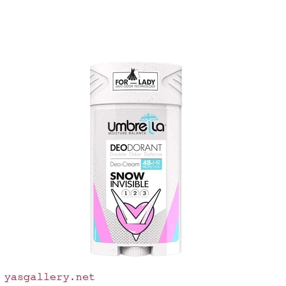 استیک کرمی ضد تعریق آمبرلا زنانه سفید Umbrella Deodorant Snow Invisible 90 ml