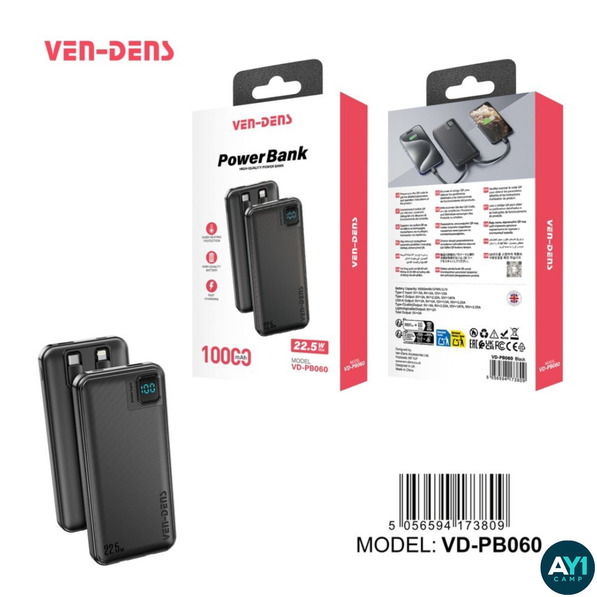 پاوربانک اورجینال وندنز 10000میلی آمپر مدل VD-PB060 — تصویر ۱۰
