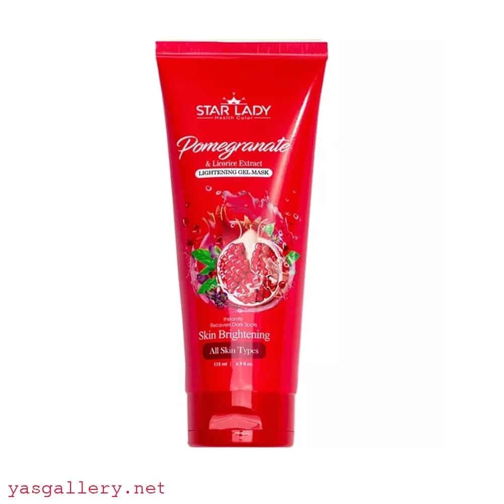 ژل ماسک روشن کننده پوست استار لیدی با عصاره انار و لیکوریس ۱۷۵ میلی لیتر