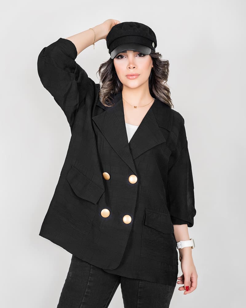 کت کتیبه یقه انگلیسی