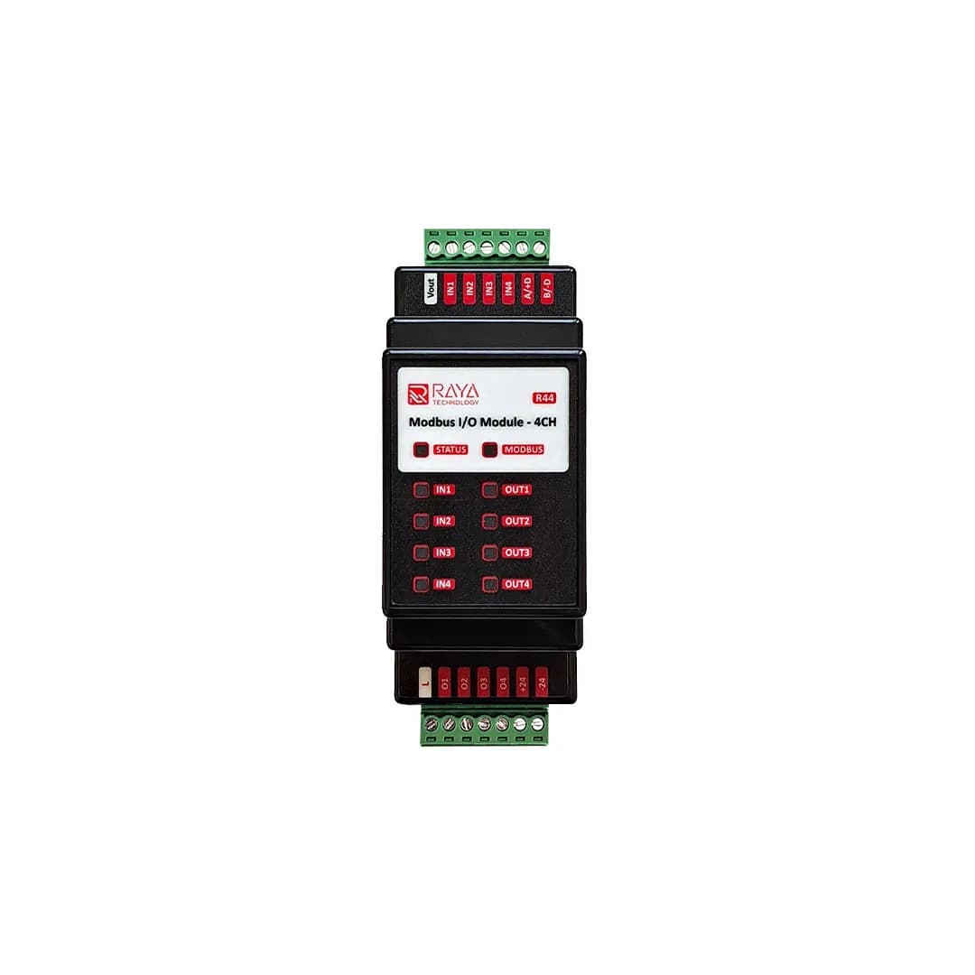 کارت ورودی و خروجی 8 کاناله مدل R44 <br> Modbus i/o Module (4 In / 4 Out)