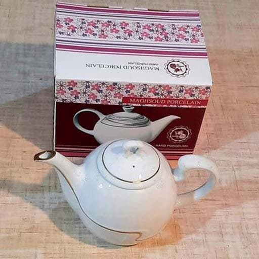 قوری چینی مقصود خط طلا مدل رویال — تصویر ۲