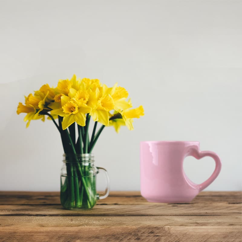 ماگ طرح دسته قلبی سرامیکی — تصویر ۶