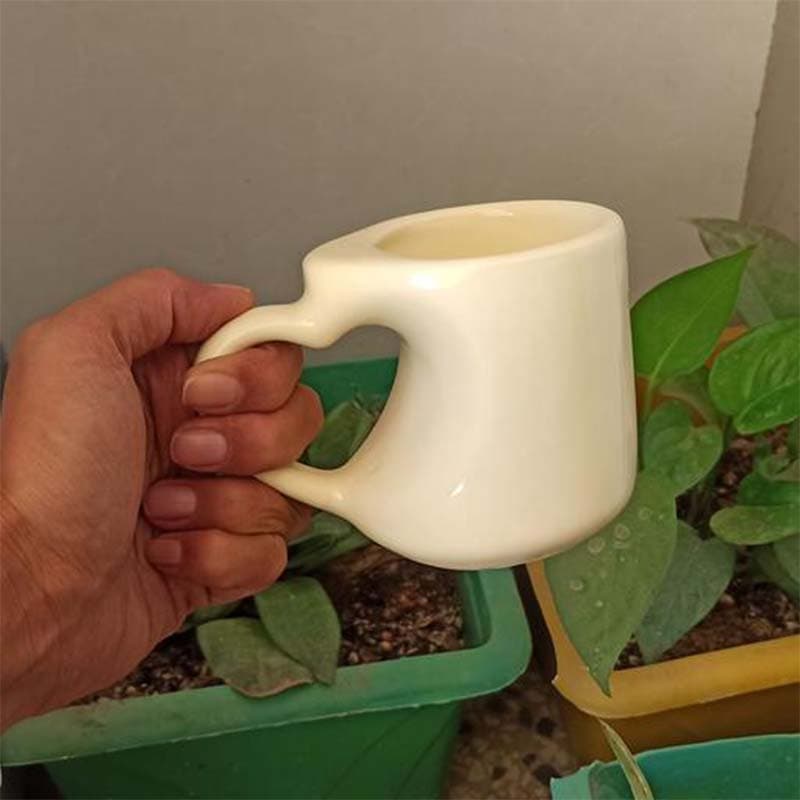 ماگ طرح دسته قلبی سرامیکی — تصویر ۳