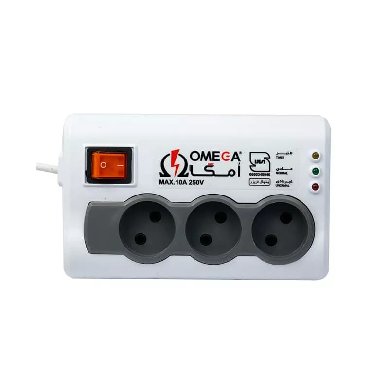 محافظ برق 3 خانه 1/5 متری امگا مدل P3000