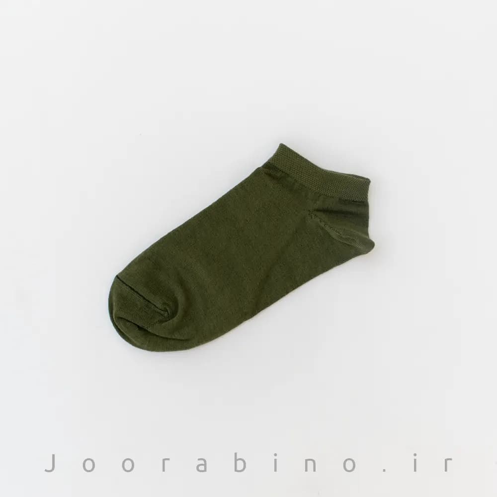 جوراب زنانه ساده سبز ارتشی