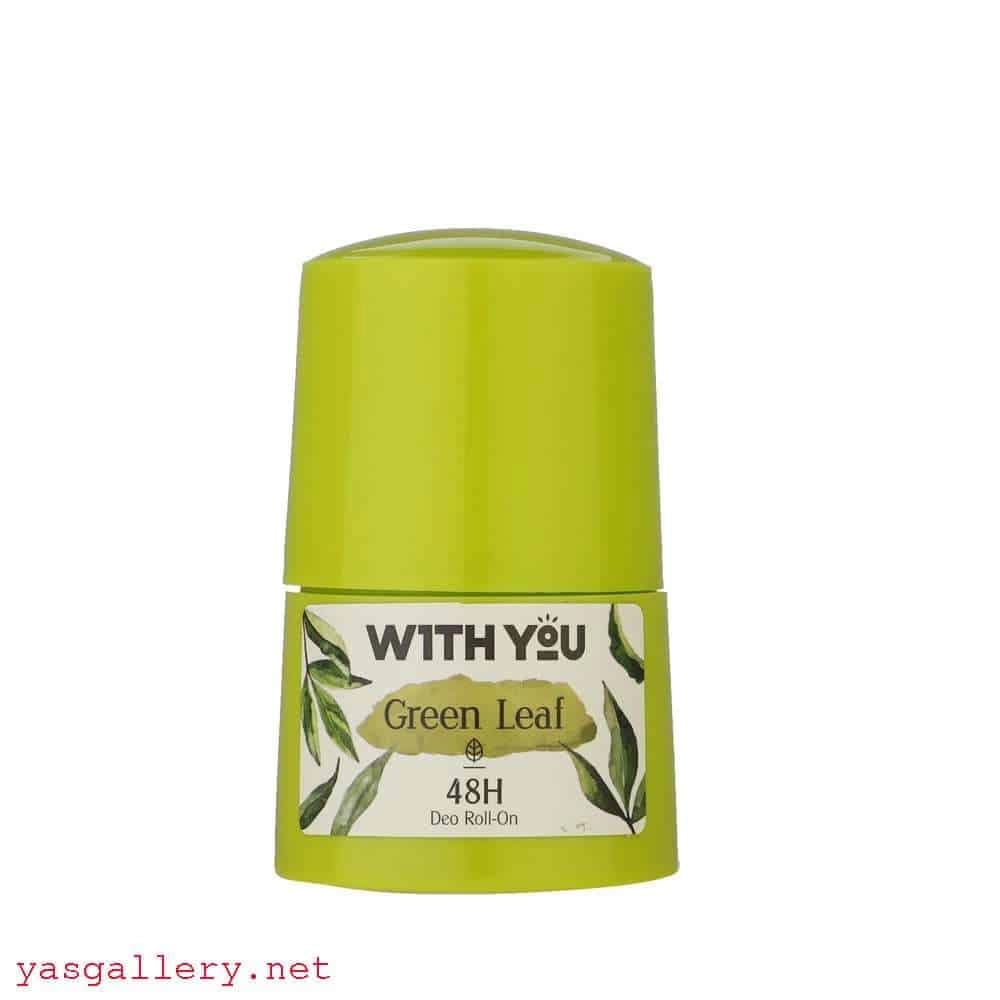 رول دئودورانت ضد تعریق ویت یو سبز With You Green Leaf