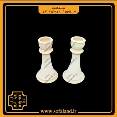 شمعدان سفالی طرح قلمی سفالند — تصویر ۲