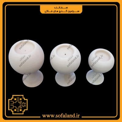 شمعدان توپی پایه دار سفالی سفالند — تصویر ۲