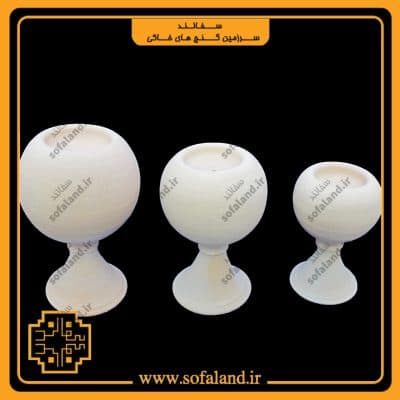 شمعدان توپی پایه دار سفالی سفالند