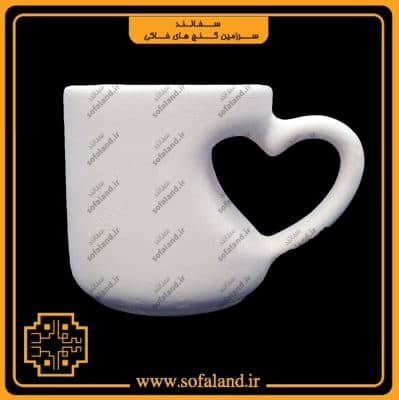 ماگ دسته قلبی سرامیکی سفالند