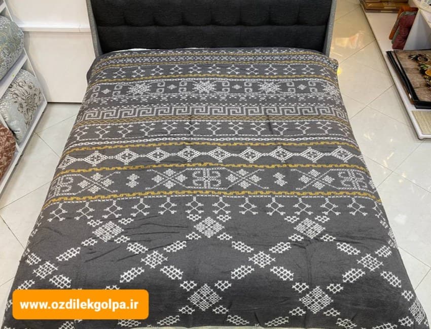 پتو پنبه ای- آکرولیک ترک برند sesli دونفره سایز 200*220 طرح 1 — تصویر ۳