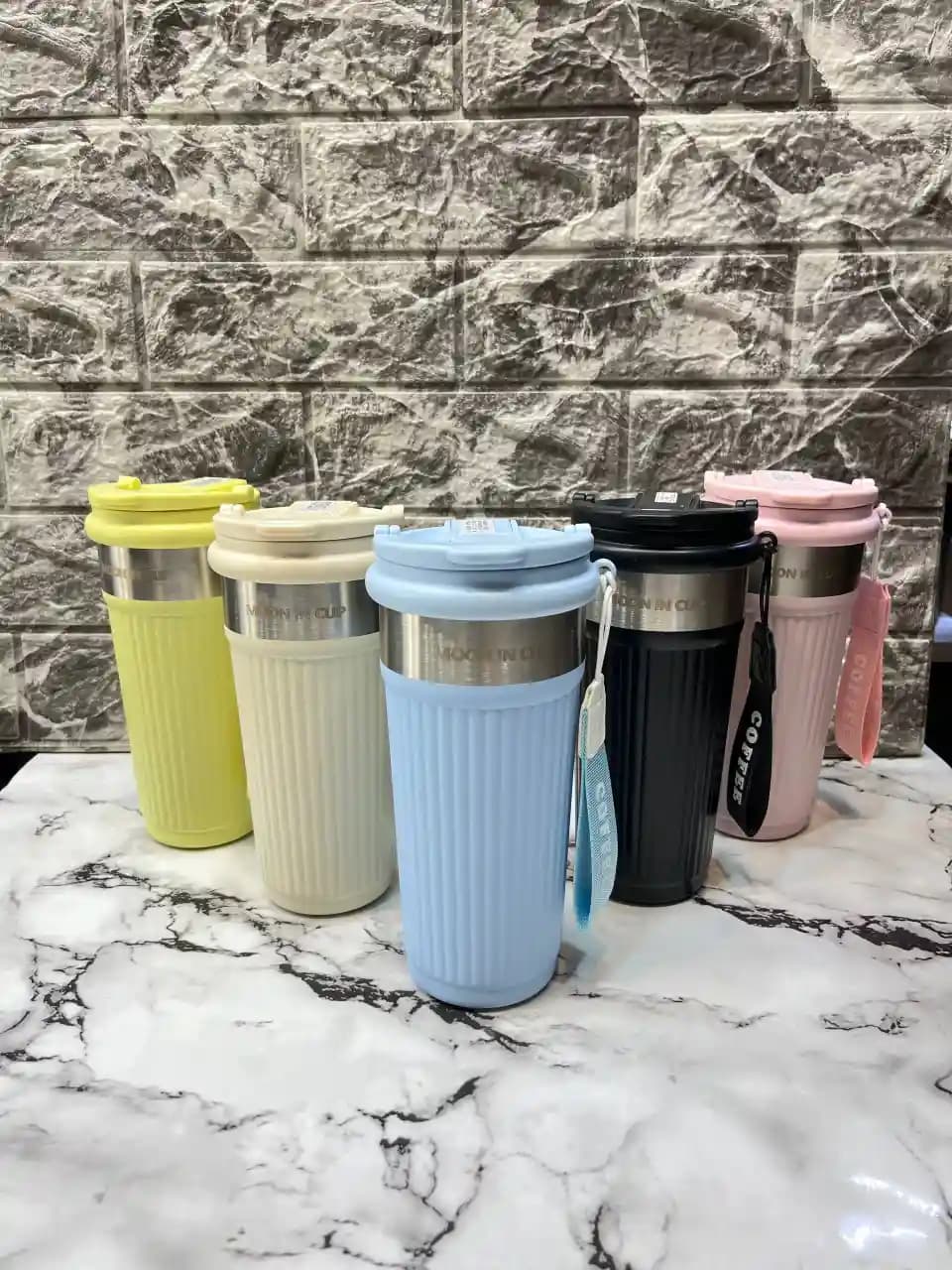 تراول ماگ مدل MOON IN CUP | گنجایش ۶۰۰ میلی‌لیتر | استیل ۳۱۶ | ضد نشت | مالیا
