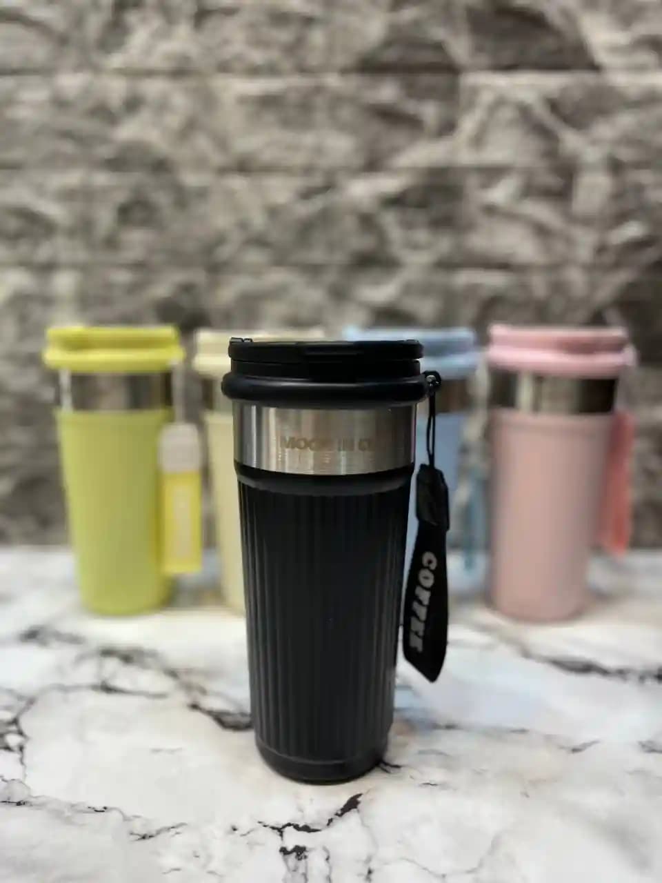 تراول ماگ مدل MOON IN CUP | گنجایش ۶۰۰ میلی‌لیتر | استیل ۳۱۶ | ضد نشت | مالیا — تصویر ۳