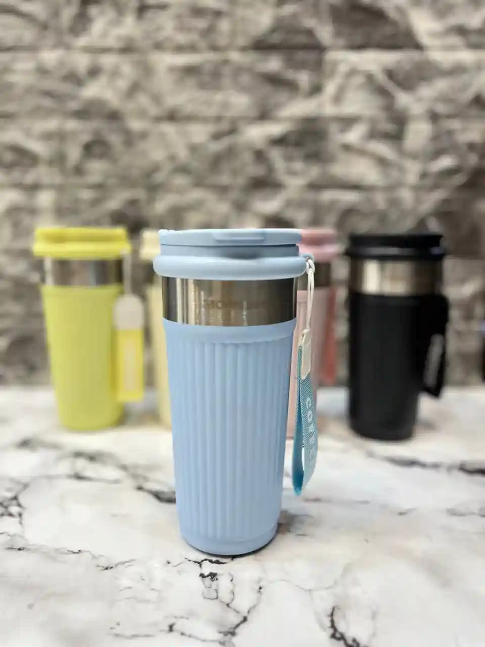 تراول ماگ مدل MOON IN CUP | گنجایش ۶۰۰ میلی‌لیتر | استیل ۳۱۶ | ضد نشت | مالیا — تصویر ۴