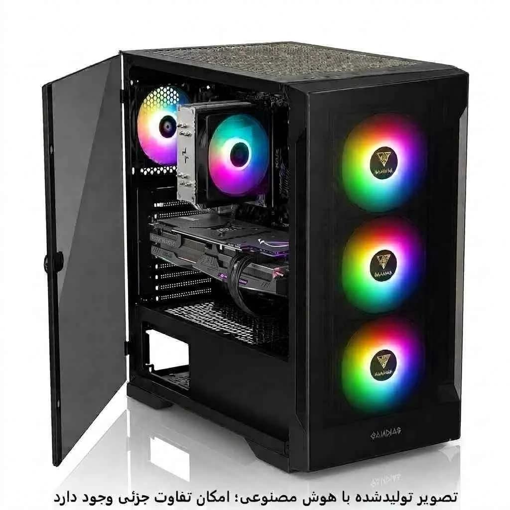کیس اسمبل شده گیمینگ 12400F- H610mk- 16GB DDR4- SSD 1TB- RX5700XT 8GB کد 1-GS036