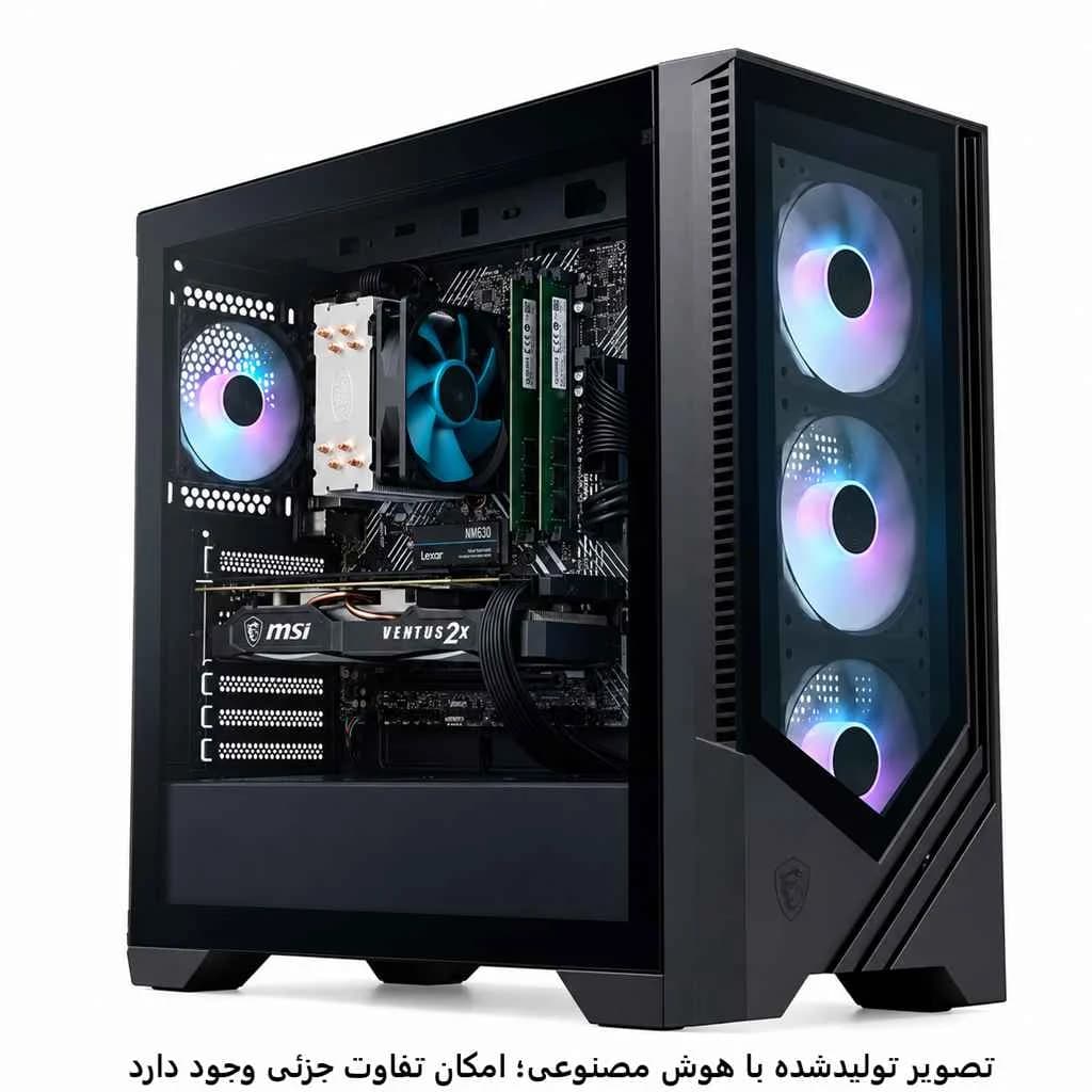 کیس اسمبل شده گیمینگ i3 12100-H610MK-16GB DDR4-SSD 500GB-3050 6GB کد-G055