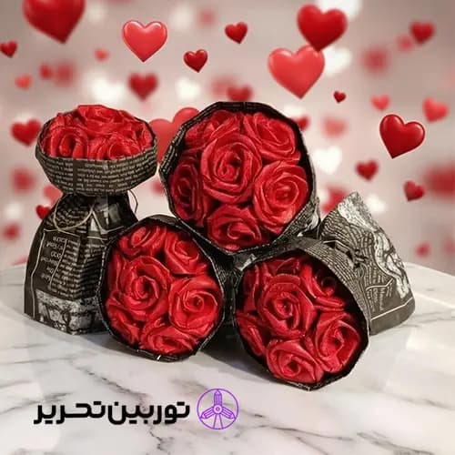 دسته گل کاغذی valentine — تصویر ۴