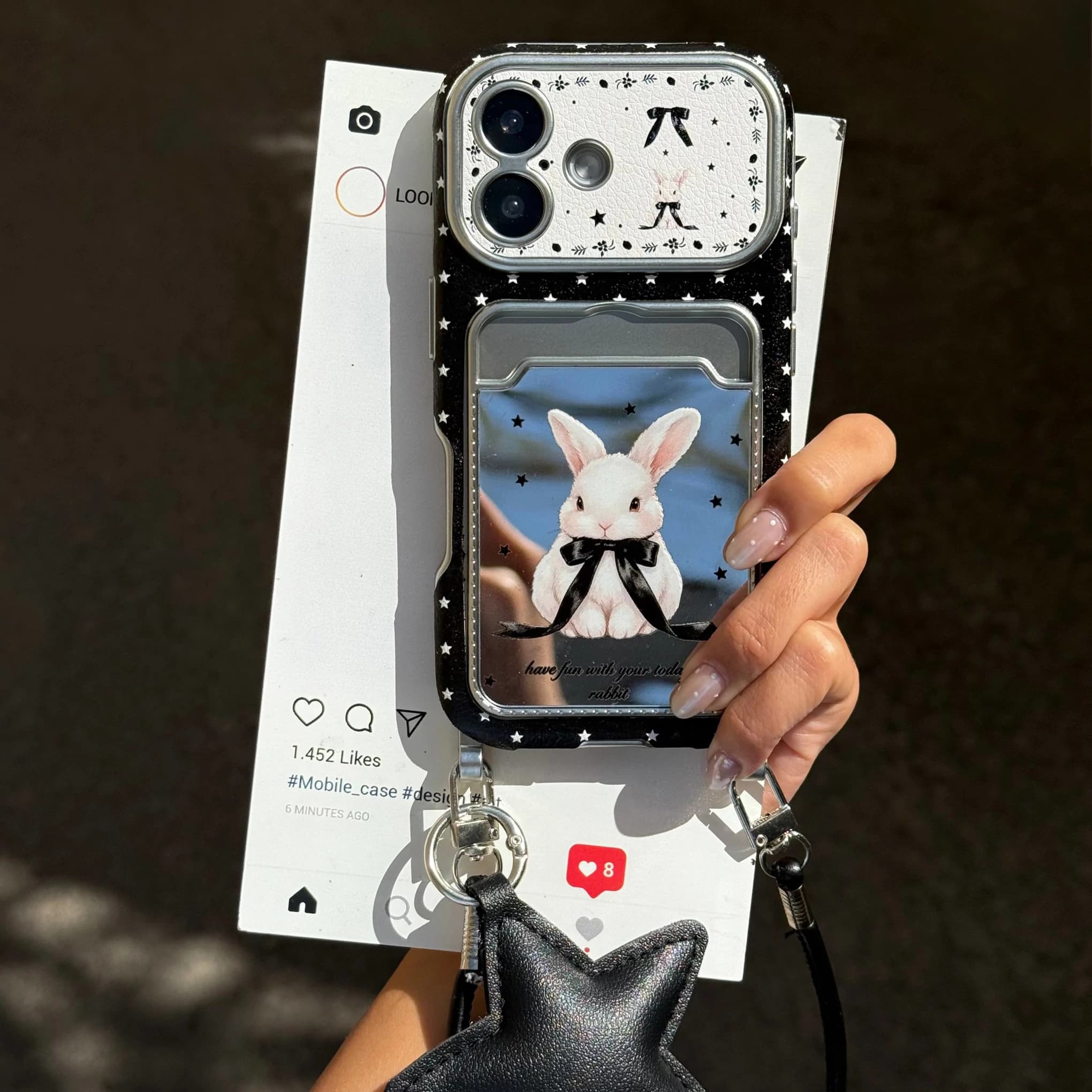 قاب گوشی کلاسیکارد خرگوش مشکی (Classicard Rabbit Black)