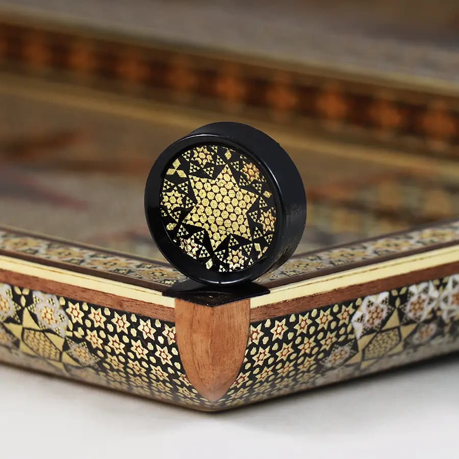مهره خاتم تخته نرد کد 02 — تصویر ۲