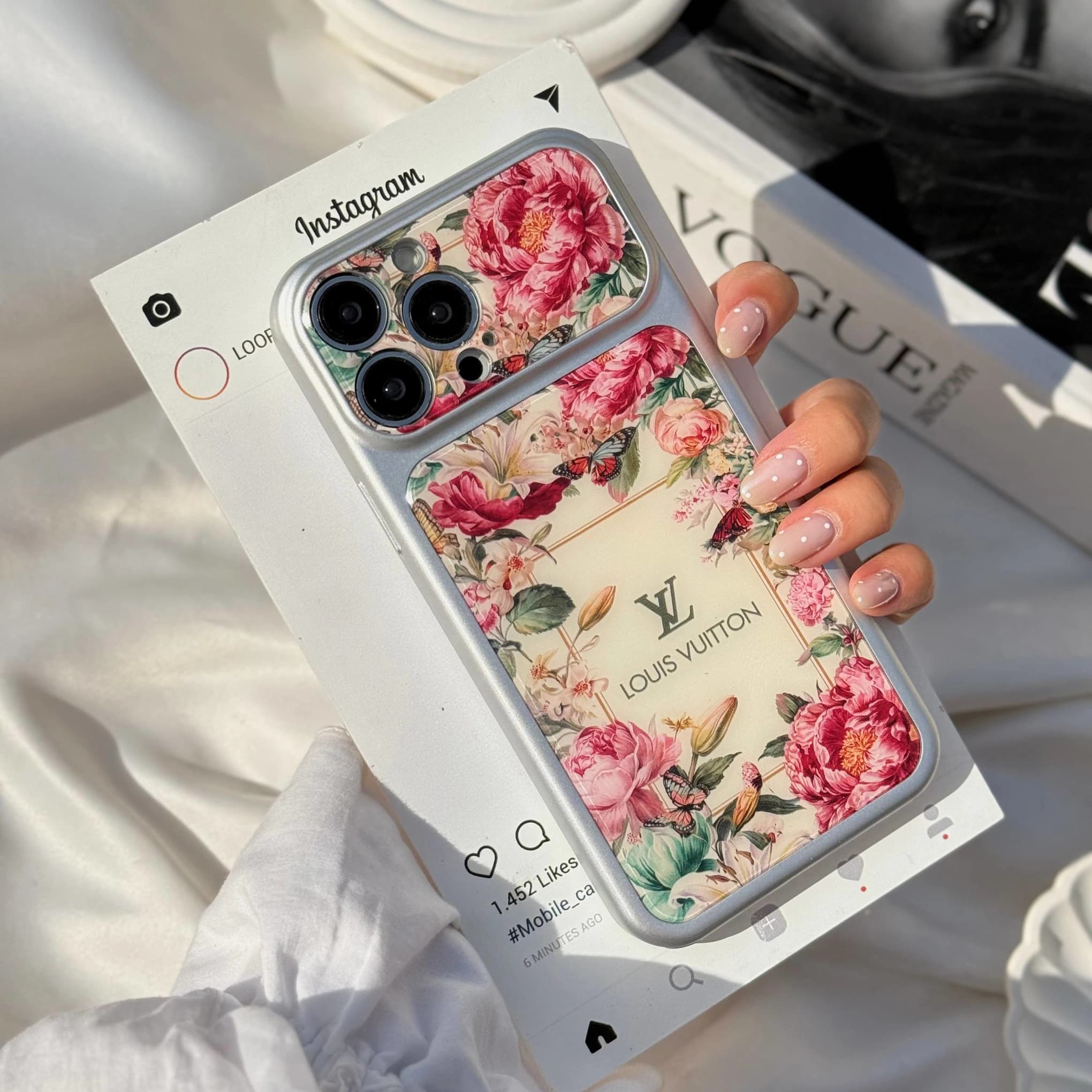 قاب گوشی ال وی کیس گلدار (Lv Floral White)