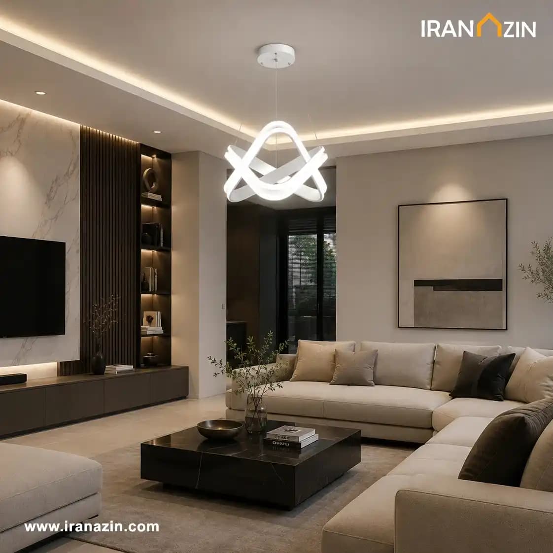 لوستر مدرن ایران آذین مدل پارمیس AZ-L5030 — تصویر ۵