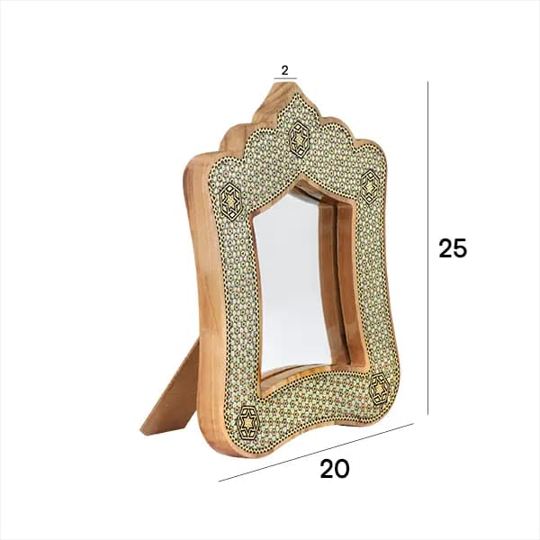 آینه چوبی 20*25 خاتم 0025 — تصویر ۳