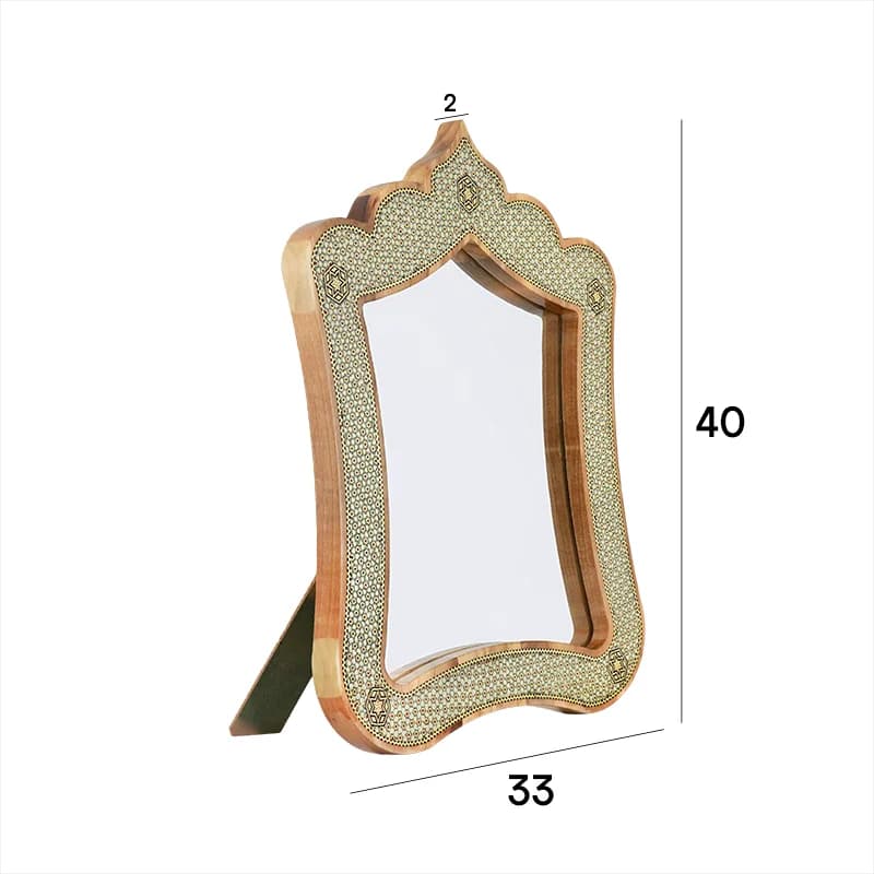 آینه چوبی 40*33 خاتم 0025 — تصویر ۳