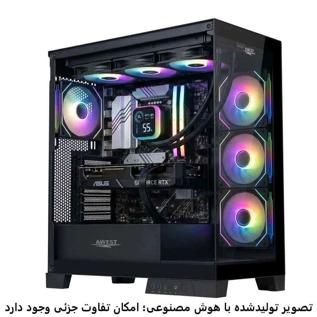 کیس اسمبل شده گیمینگ میان رده 14600K-B760M-A-DDR5 32GB-SSD 1TB-RTX 5060 TI کد 1-G051