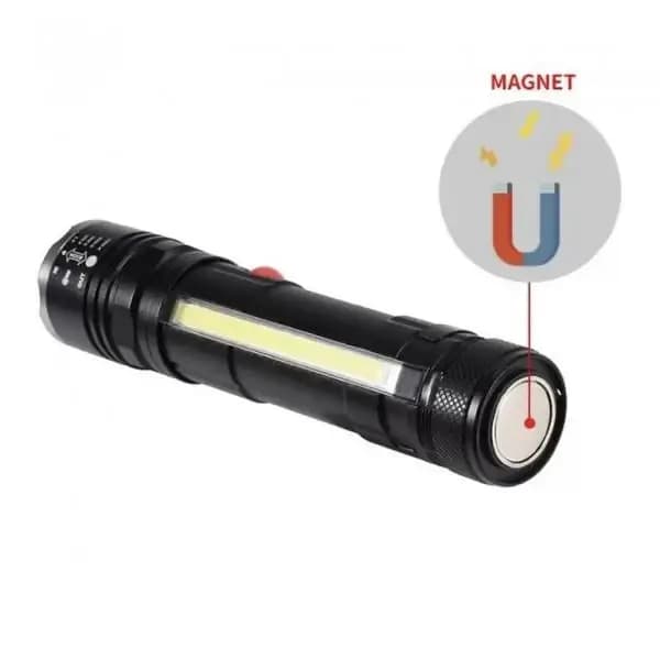 چراغ قوه LED COB T6-26 قابل شار 4 حالته — تصویر ۸